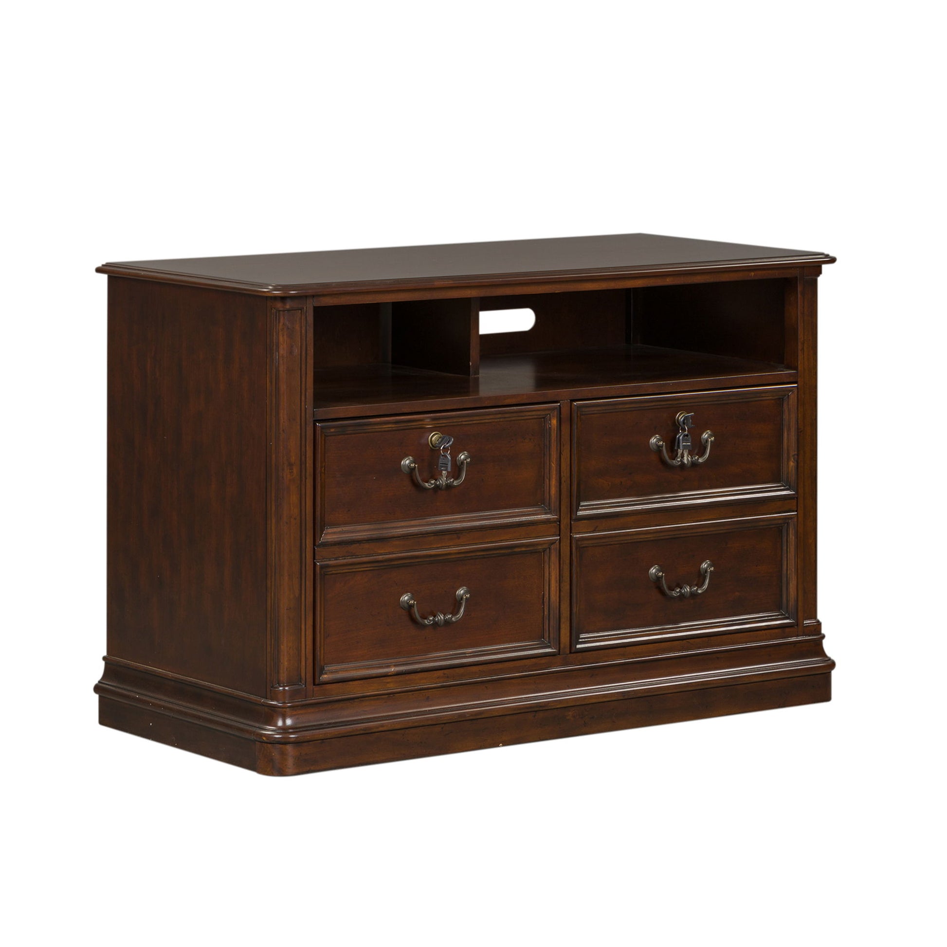 Brayton Manor - Jr Executive Media Lateral File - Dark Brown - Hornell Furniture Outlet