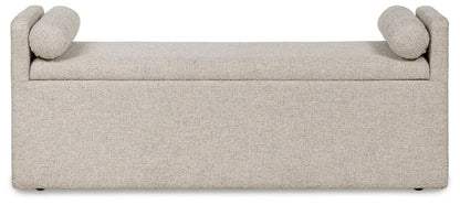 Galliden - Beige - Large Upholstered Dining Room Bench - Hornell Furniture Outlet