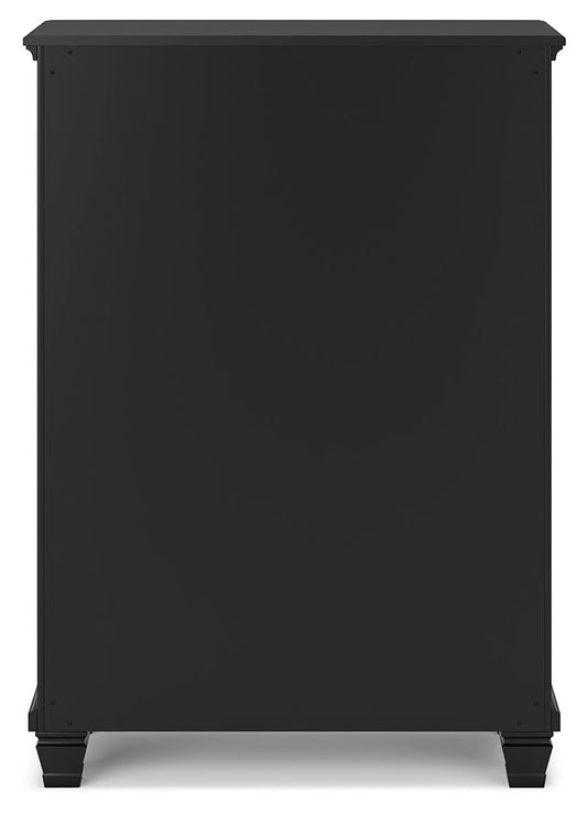 Lanolee - Black - Five Drawer Chest - Hornell Furniture Outlet