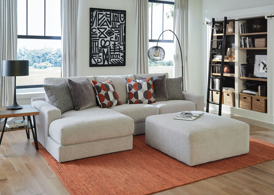 Arlo - Oversized Sofa Chaise With Cocktail Ottoman - Hornell Furniture Outlet