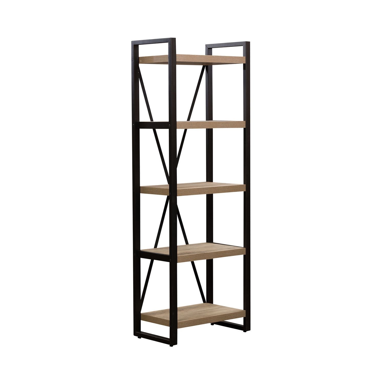 Sun Valley - Tall Pier Unit With Faux Metal - Light Brown - Hornell Furniture Outlet