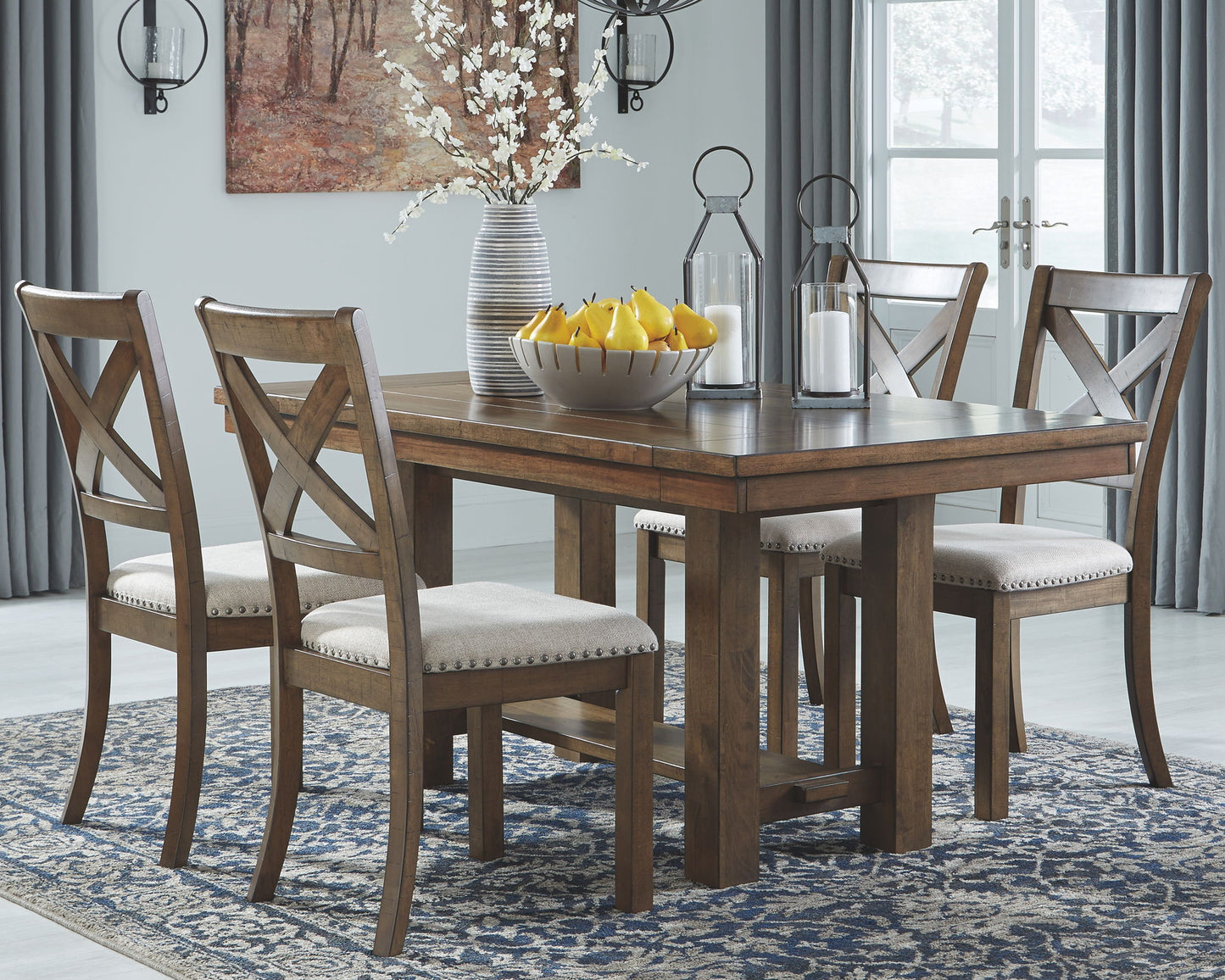Moriville - Grayish Brown - Rectangular Dining Room Extension Table - Hornell Furniture Outlet