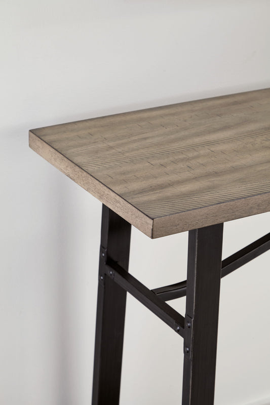 Lesterton - Light Brown / Black - Long Counter Table - Hornell Furniture Outlet