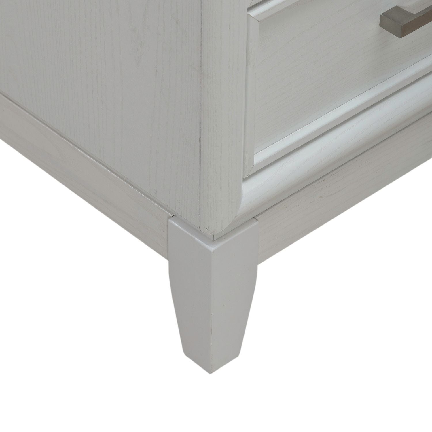 Reflections - Nightstand With Lights and Charging Station - White - Hornell Furniture Outlet