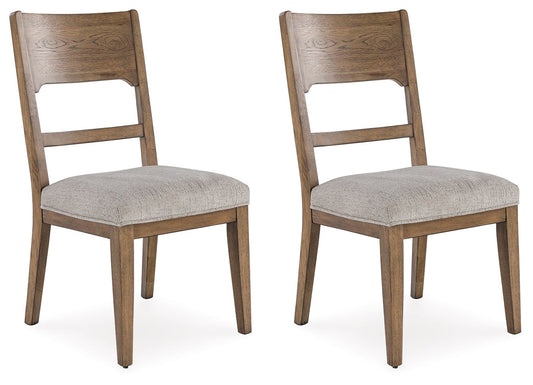 Cabalynn - Oatmeal / Light Brown - Dining Uph Side Chair (Set of 2) - Hornell Furniture Outlet