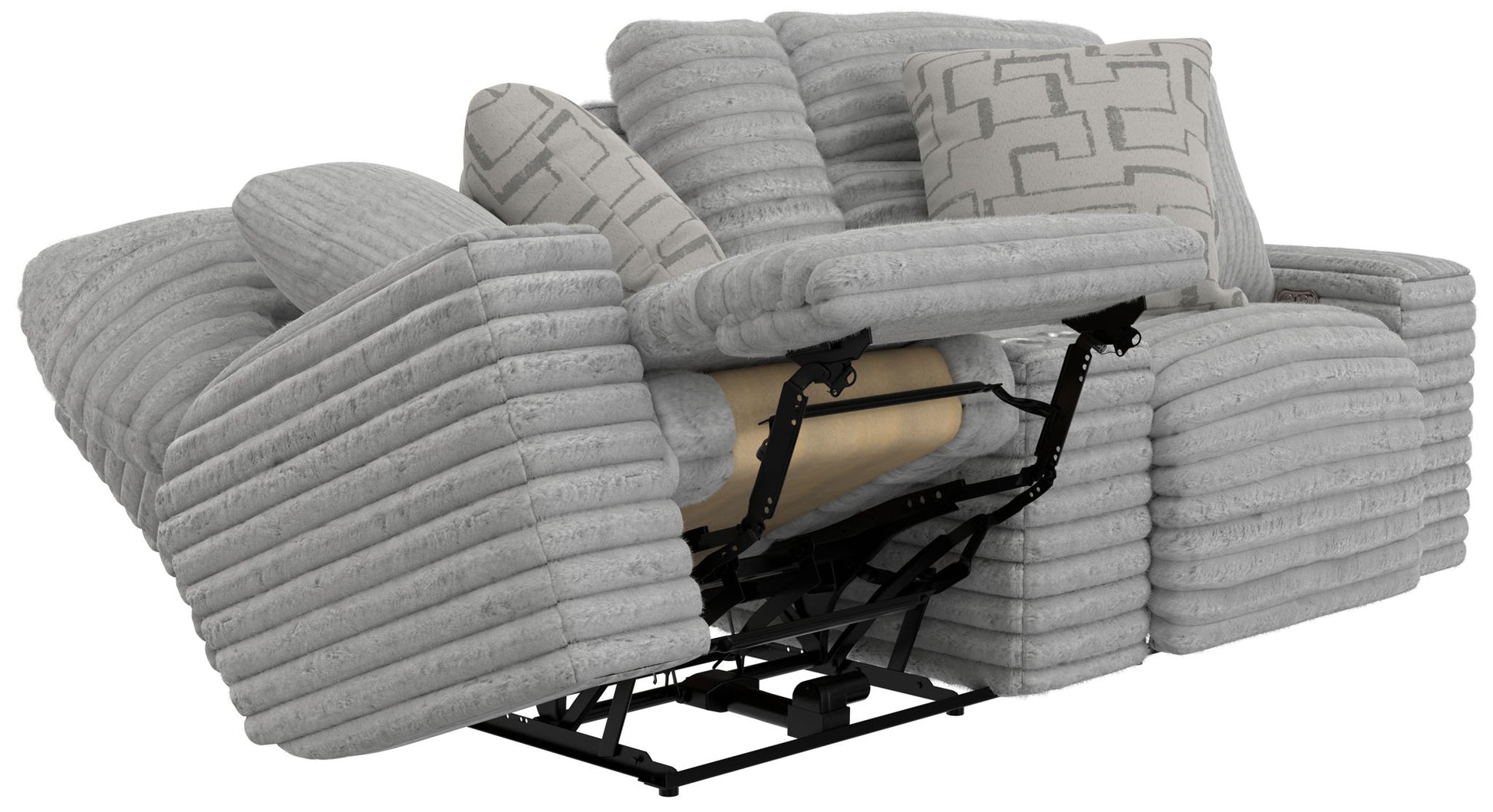 Lynx - Power Reclining Console Loveseat With Zero Gravity - Hornell Furniture Outlet