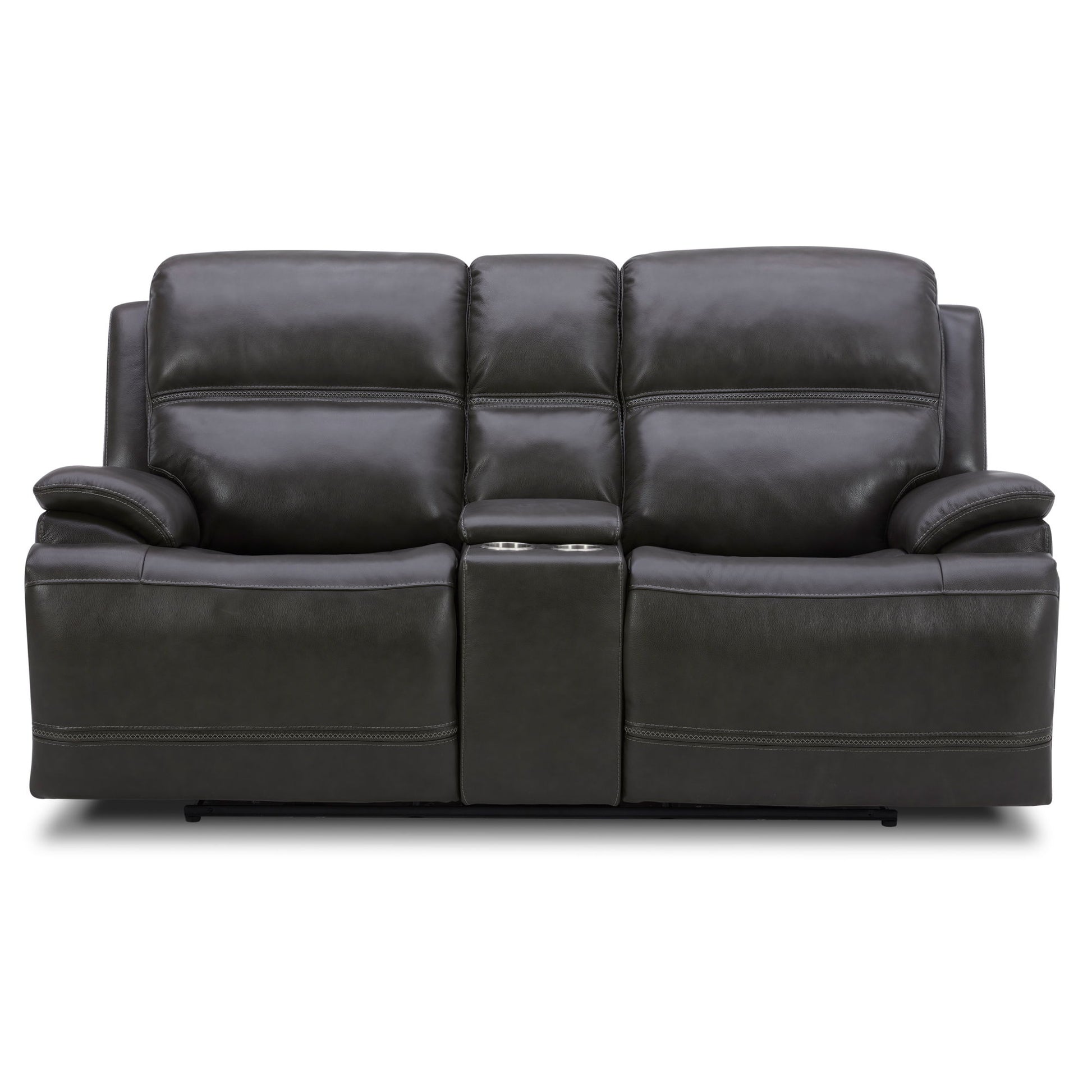 Bentley - Loveseat With Console P2 & ZG - Graphite - Hornell Furniture Outlet