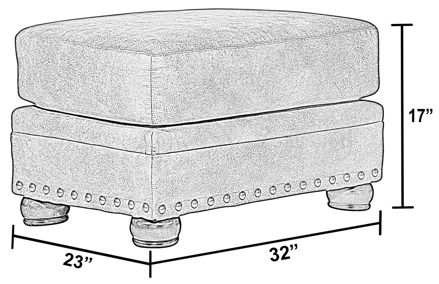 Briarcliff - Ottoman - Pebble - Hornell Furniture Outlet