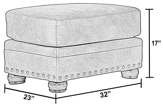 Briarcliff - Ottoman - Pebble - Hornell Furniture Outlet
