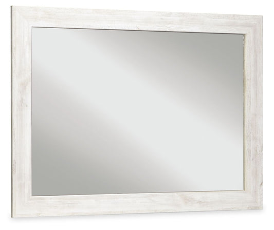 Paxberry - Bedroom Accent Mirror - Whitewash - Hornell Furniture Outlet