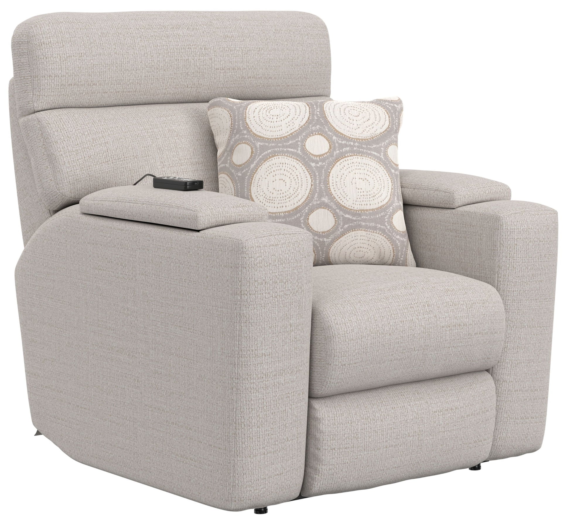 Sanctuary - Health & Wellness Power Lay Flat Recliner With Power Adjustable Headrest And Lumbar / Therapeutic Heat & Massage - Winter - Hornell Furniture Outlet