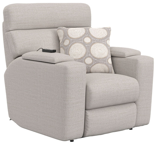 Sanctuary - Health & Wellness Power Lay Flat Recliner With Power Adjustable Headrest And Lumbar / Therapeutic Heat & Massage - Winter - Hornell Furniture Outlet