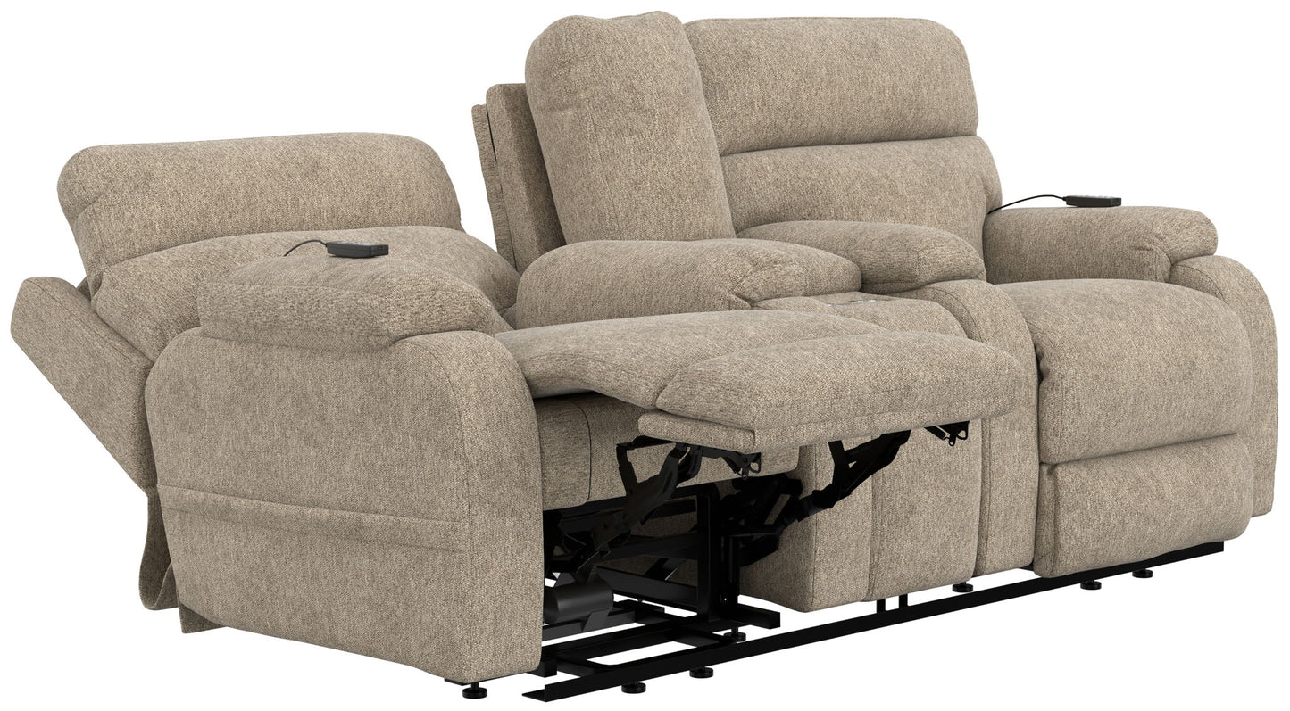 Regenerator - Dual Lift Power Headrest Console Loveseat With CR3 Heat/Massage/Lumbar/Zero Gravity - Hornell Furniture Outlet