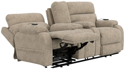Regenerator - Dual Lift Power Headrest Console Loveseat With CR3 Heat/Massage/Lumbar/Zero Gravity - Hornell Furniture Outlet