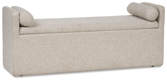 Galliden - Beige - Large Upholstered Dining Room Bench - Hornell Furniture Outlet
