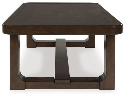 Breckington - Dark Brown - Rectangular Cocktail Table - Hornell Furniture Outlet