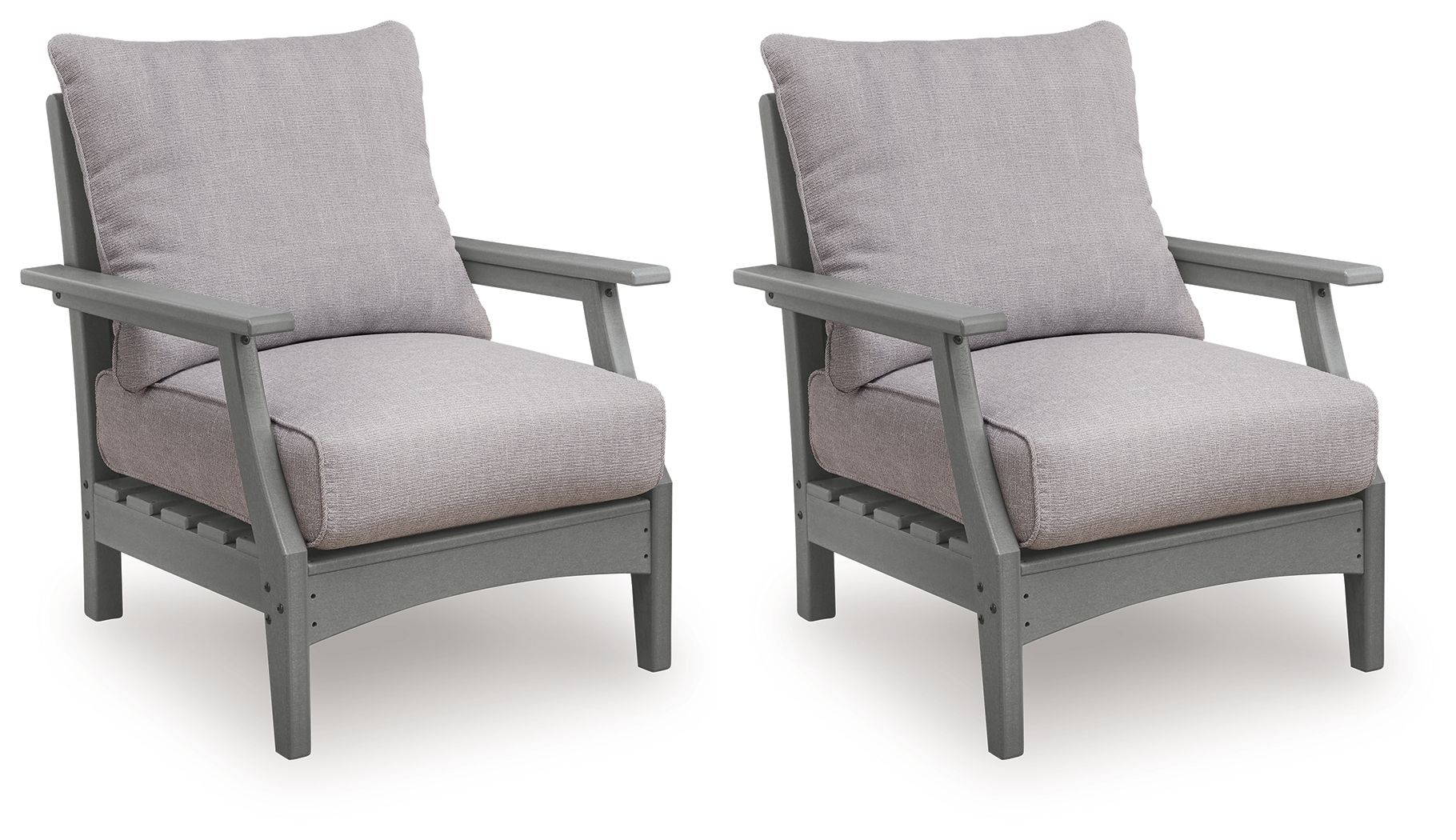 Cove Beach - Lounge Chair With Cushion (Set of 2) - Gray - Hornell Furniture Outlet