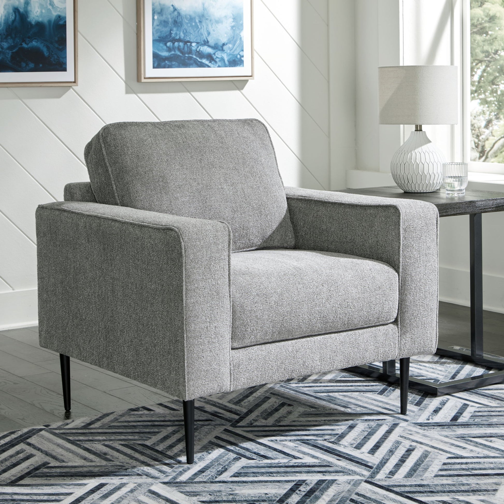 Hazela - Chair, Ottoman - Hornell Furniture Outlet