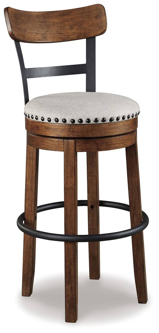 Valebeck - Tall Upholstered Swivel Barstool - Hornell Furniture Outlet