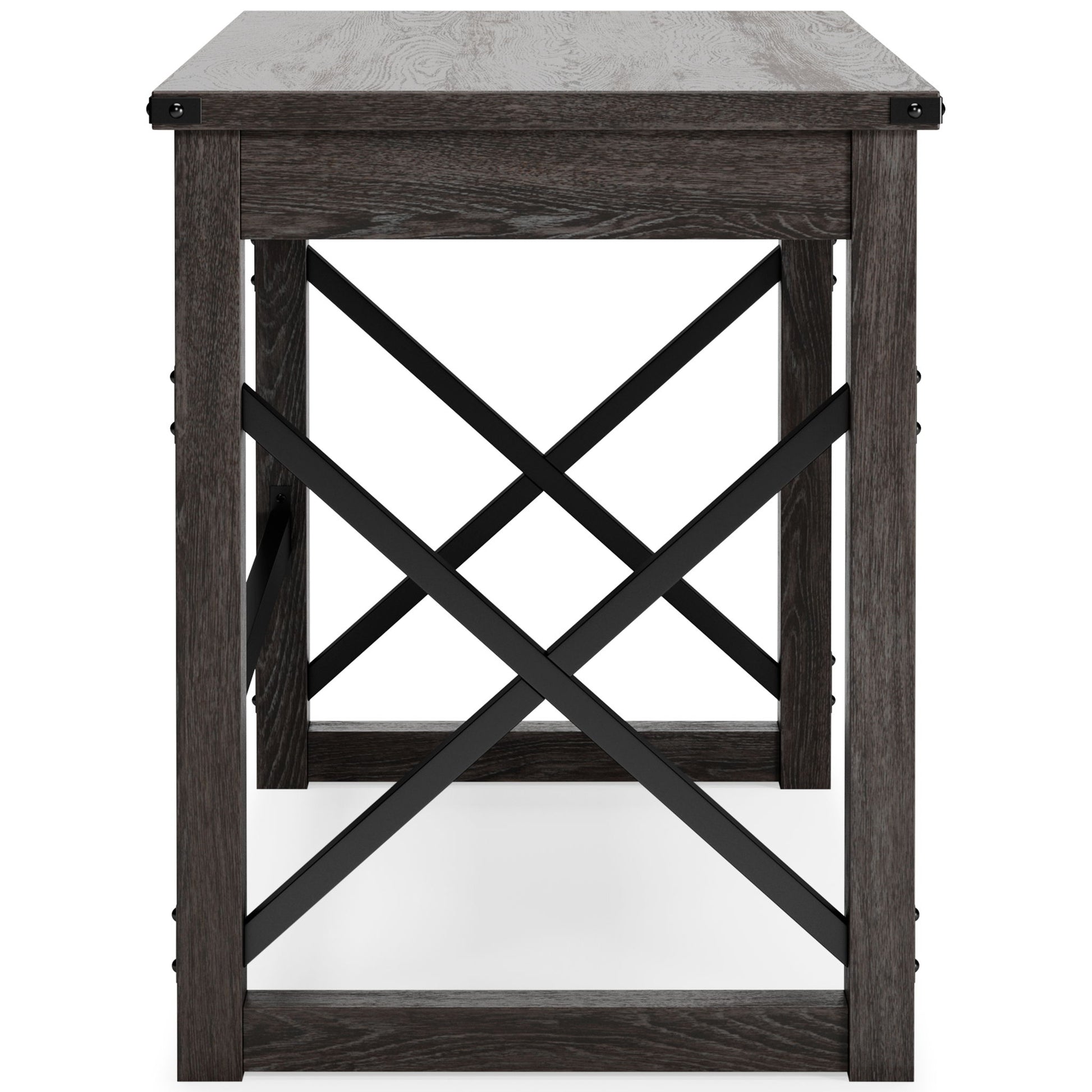 Freedan - Grayish Brown - Home Office Desk - Hornell Furniture Outlet