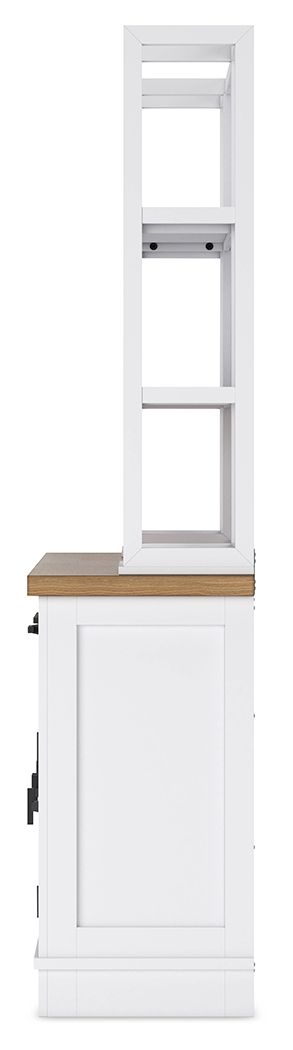 Ashbryn - White / Natural - Dining Server And Hutch - Hornell Furniture Outlet