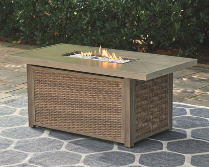 Beachcroft - Rectangular Fire Pit Table - Hornell Furniture Outlet