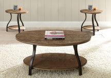 Denise - 3 Piece Table Set - Brown - Hornell Furniture Outlet