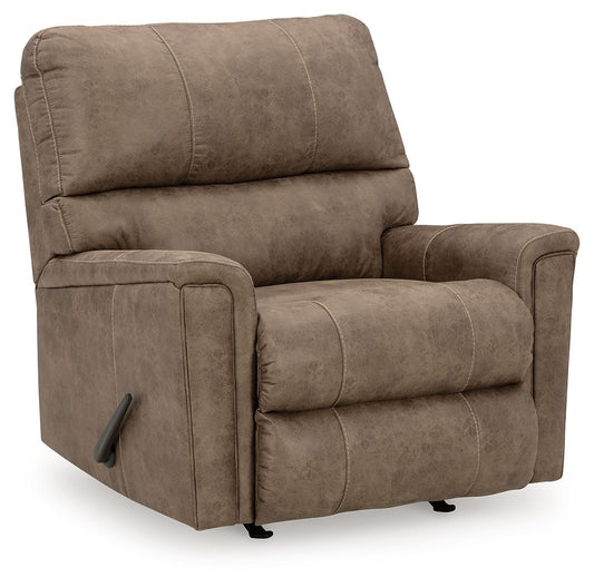 Navi - 3 Pc. - Sofa, Loveseat, Rocker Recliner - Fossil - Hornell Furniture Outlet