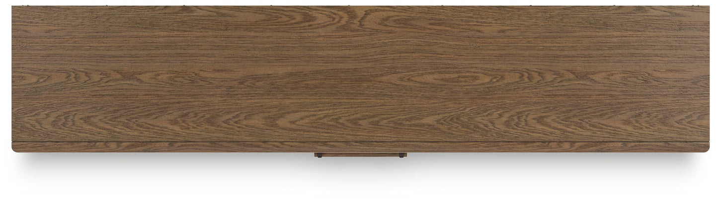 Roanhowe - Brown - Extra Large TV Stand - Hornell Furniture Outlet
