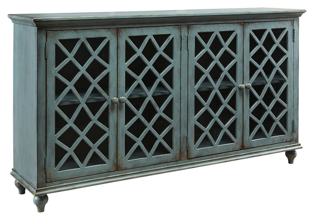 Mirimyn - Antique Teal - Accent Cabinet - Vintage Finish - Hornell Furniture Outlet