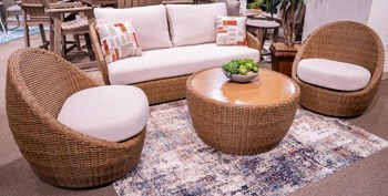 Double Point - Beige - Loveseat, Swivel Chairs Set (Set of 3) - Hornell Furniture Outlet