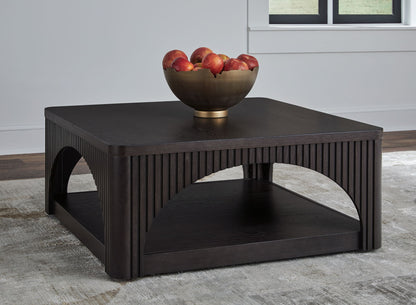 Yellink - Black - Square Cocktail Table - Hornell Furniture Outlet