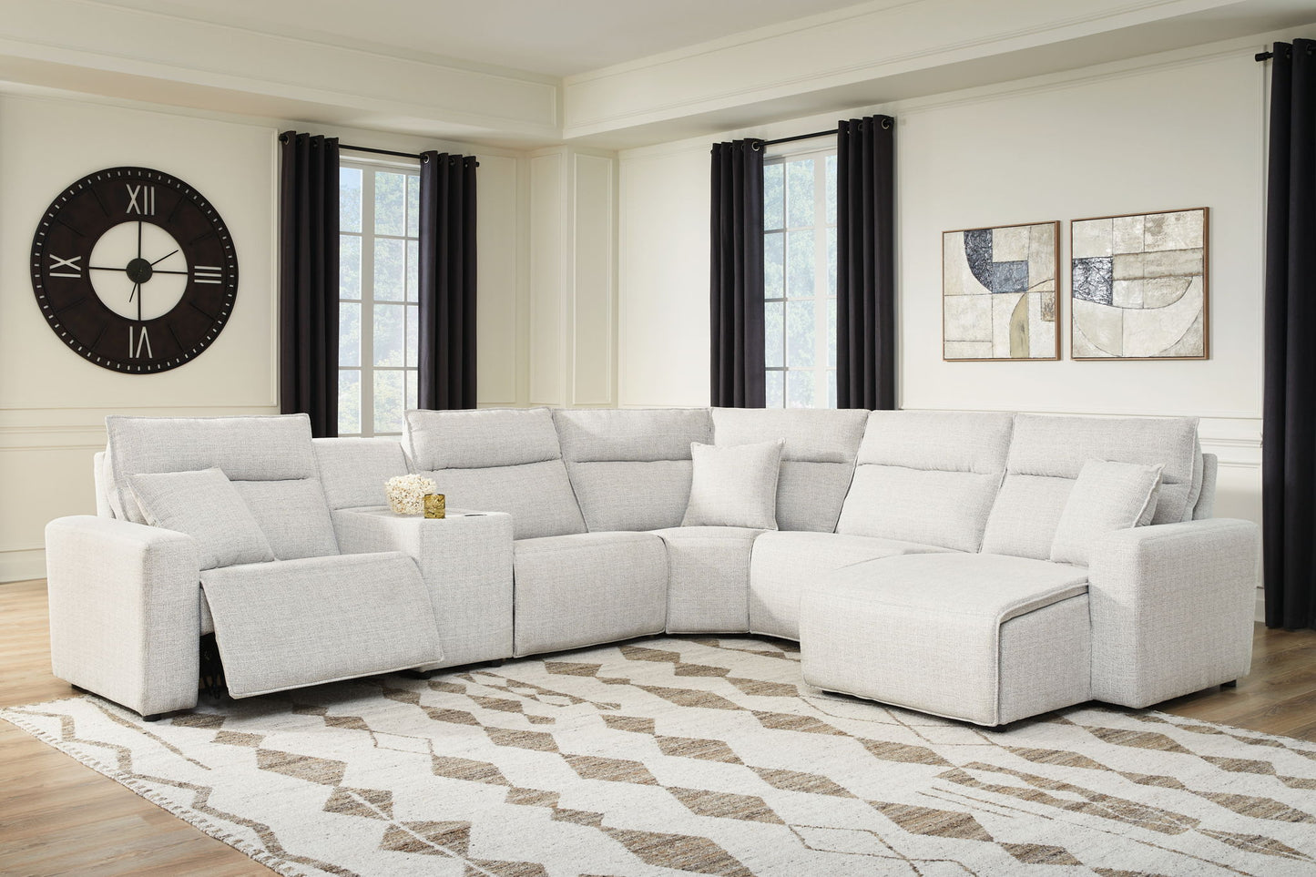 Modmax II - Reclining Sectional - Stone - Hornell Furniture Outlet