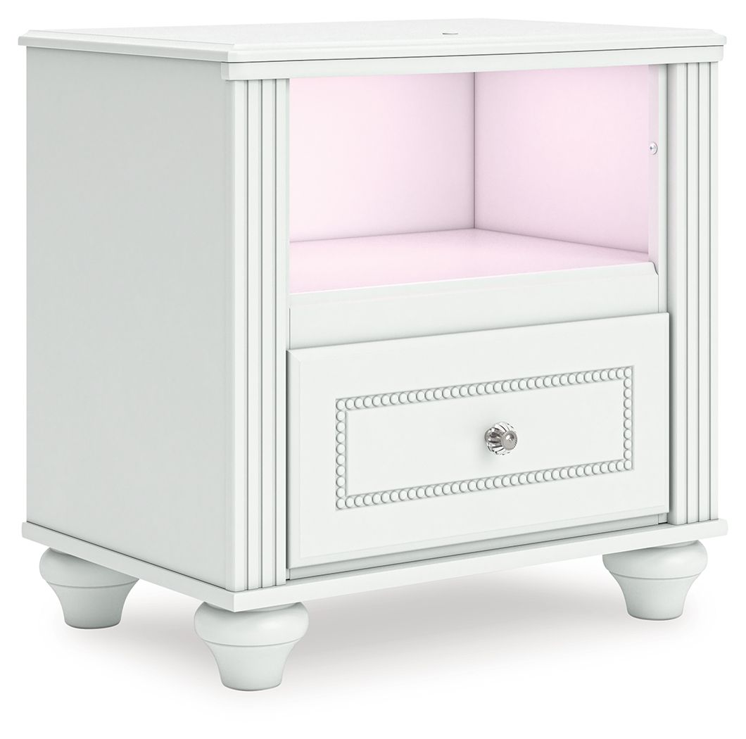 Kozlani - One Drawer Night Stand - White - Hornell Furniture Outlet