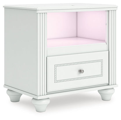 Kozlani - One Drawer Night Stand - White - Hornell Furniture Outlet