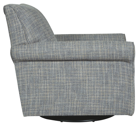 Renley - Ash - Swivel Glider Accent Chair - Hornell Furniture Outlet
