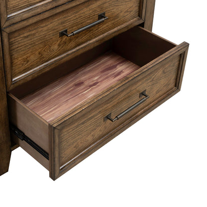 Carolina Park - 5 Drawer Chest - Brown - Hornell Furniture Outlet
