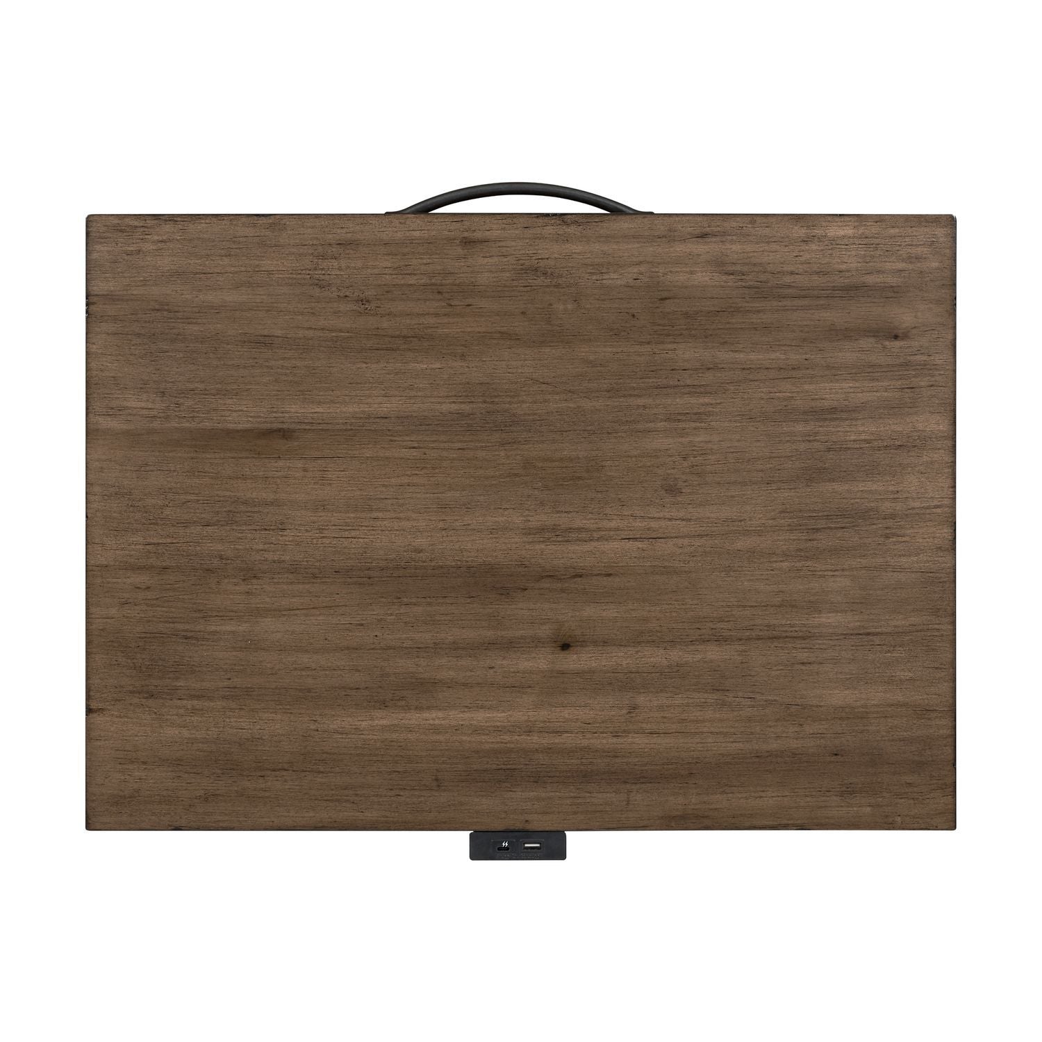 Shaker Lakes - Open Nightstand With Charging Station - Brown - Hornell Furniture Outlet
