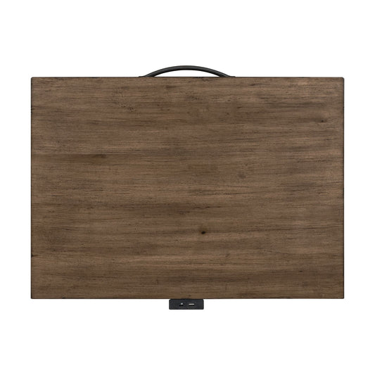 Shaker Lakes - Open Nightstand With Charging Station - Brown - Hornell Furniture Outlet