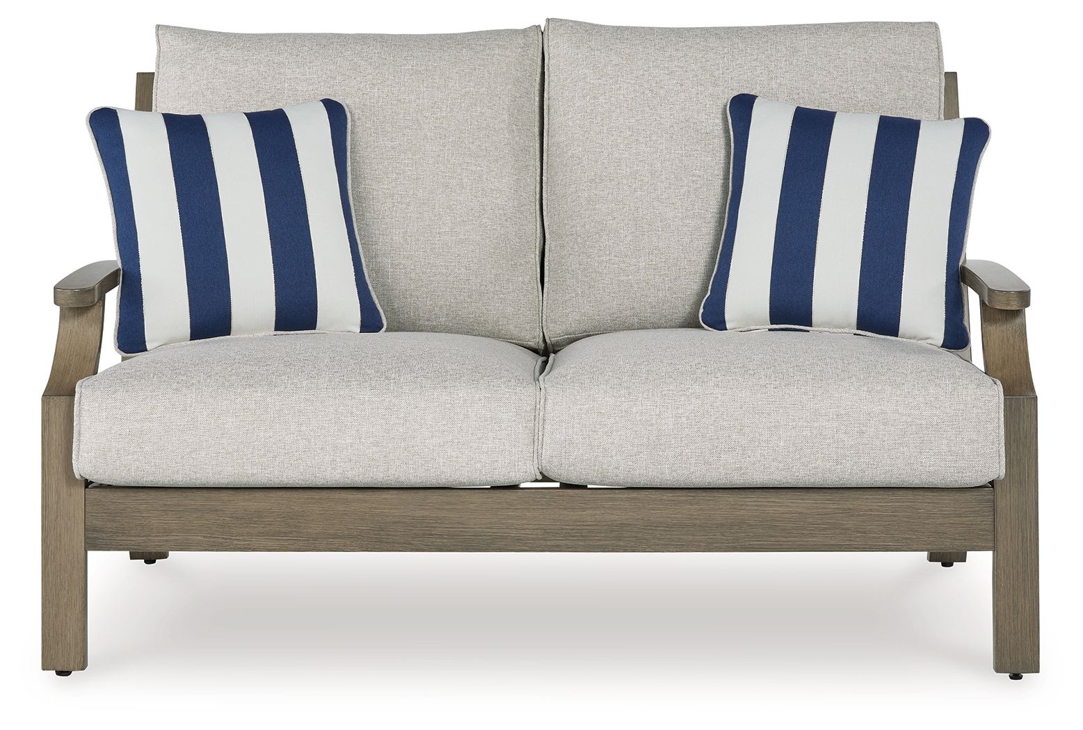 Rainier Ranch - Brown / Beige - Loveseat With Cushion - Hornell Furniture Outlet