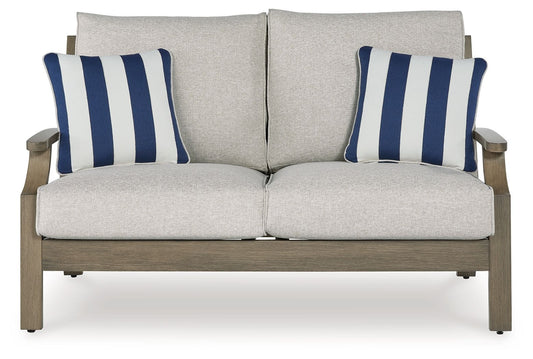 Rainier Ranch - Brown / Beige - Loveseat With Cushion - Hornell Furniture Outlet
