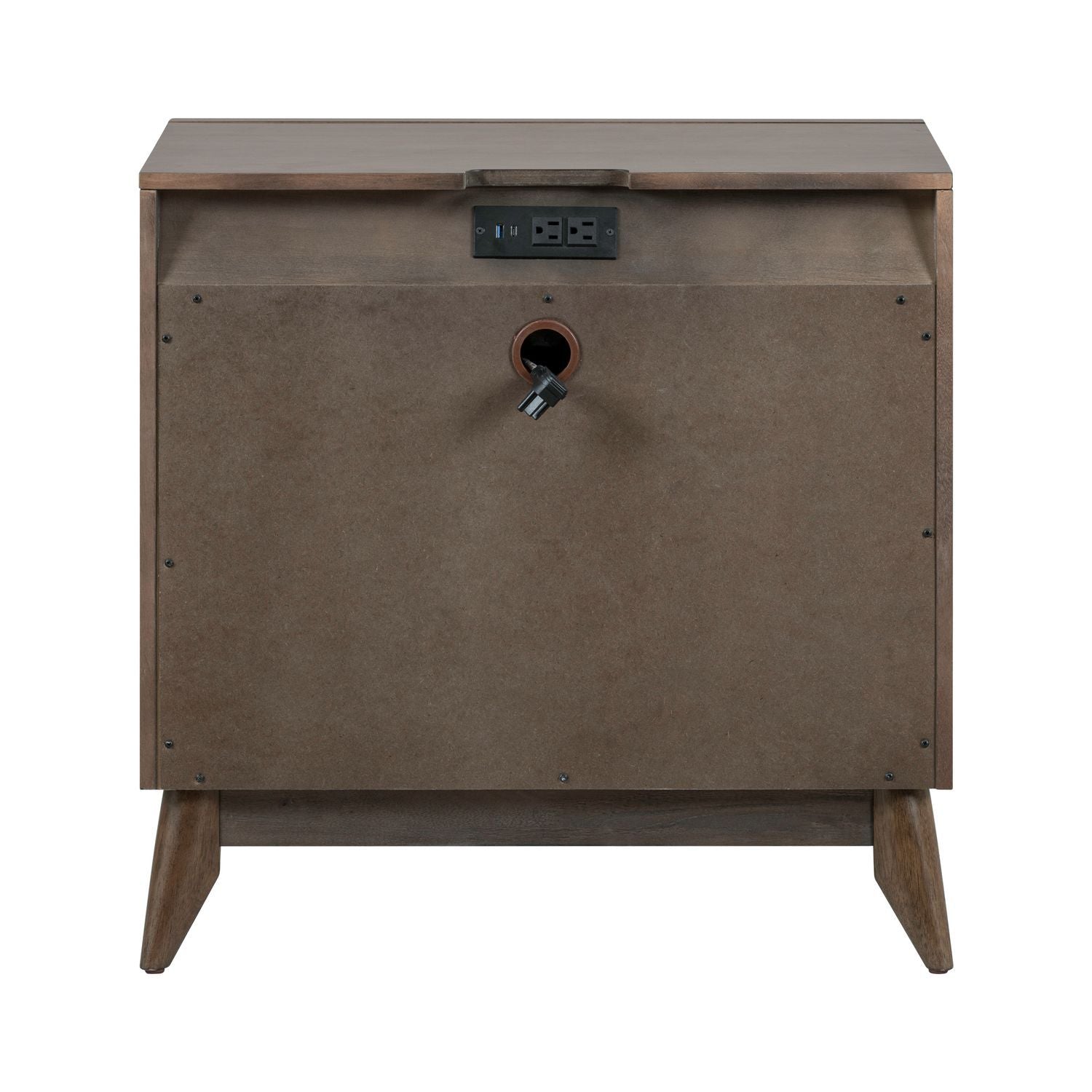 Century Modern - Nightstand With Charging Station - Light Brown - Hornell Furniture Outlet
