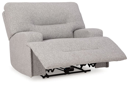 Acklen Place - 4 Pc. - 3 - Piece Power Reclining Sectional Sofa With Raf Chaise, Wide Seat Power Recliner - Pewter - Hornell Furniture Outlet