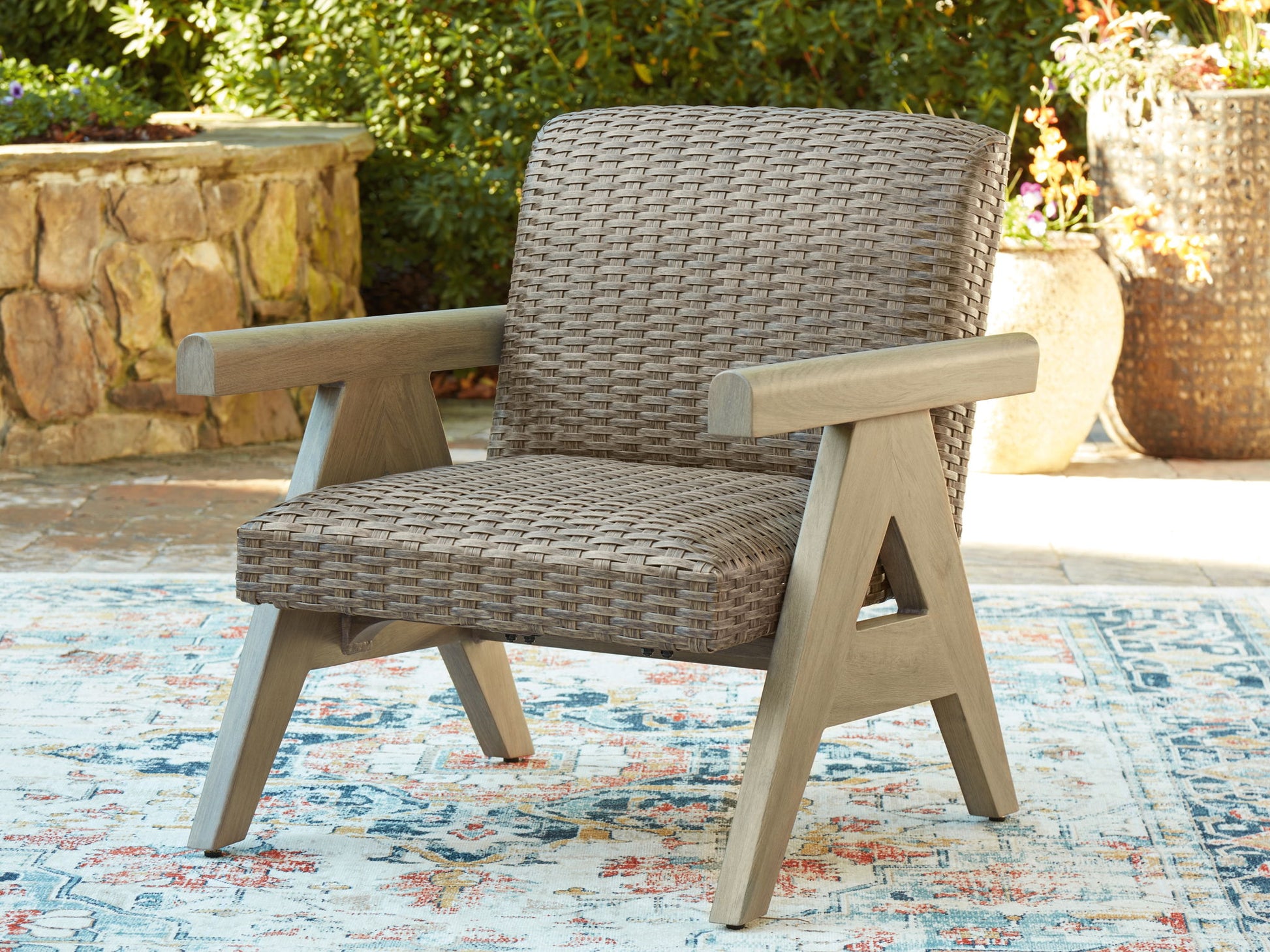 Cliff Trails - Beige - Rocking Lounge Chair - Hornell Furniture Outlet