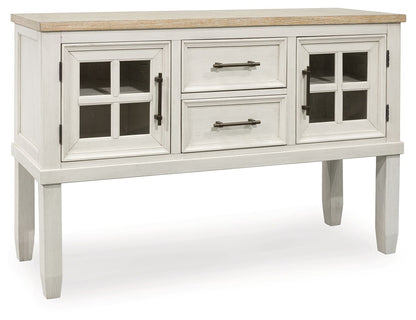 Shaybrock - Antique White / Brown - Dining Room Server - Hornell Furniture Outlet