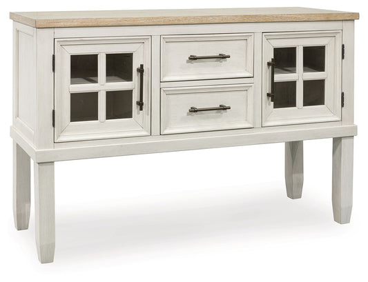 Shaybrock - Antique White / Brown - Dining Room Server - Hornell Furniture Outlet