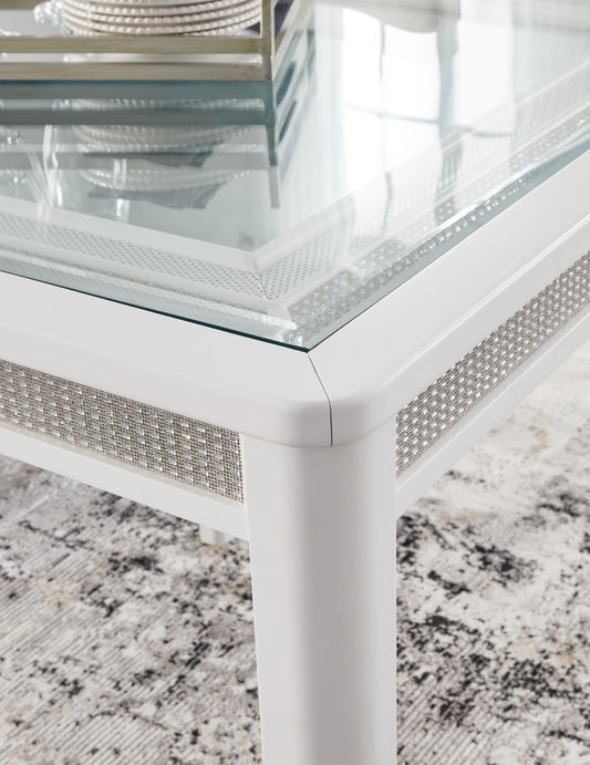 Chalanna - White - Rectangular Dining Room Extension Table - Hornell Furniture Outlet