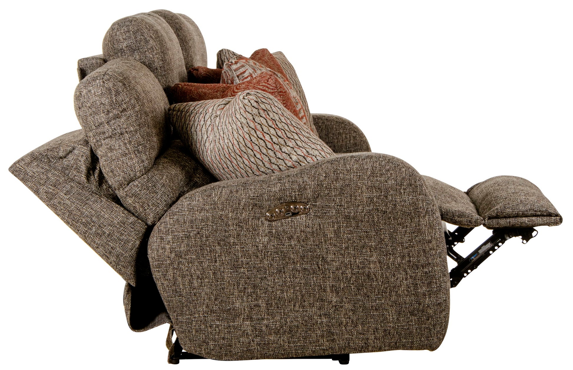 Liam - Power Headrest Power Lay Flat Reclining Sofa - Coal - Hornell Furniture Outlet