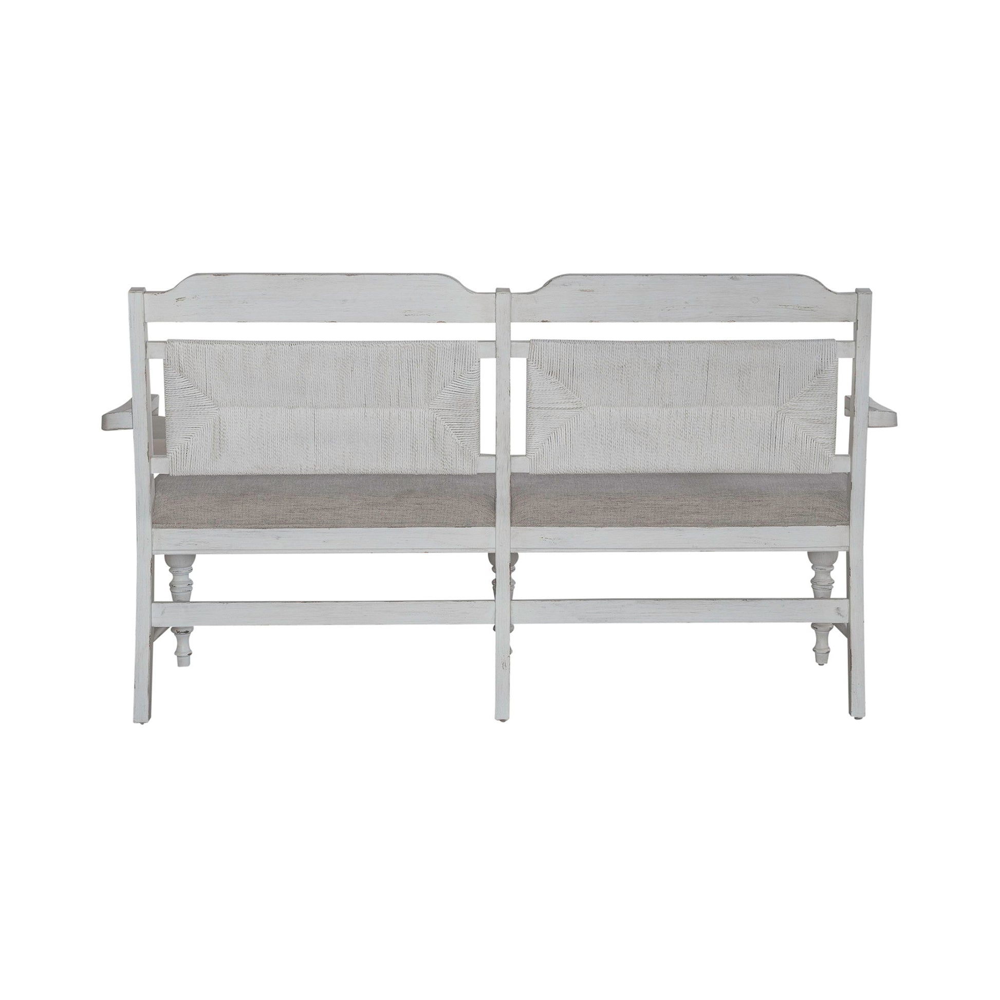 River Place - Panel Back Bench (RTA) - White - Hornell Furniture Outlet