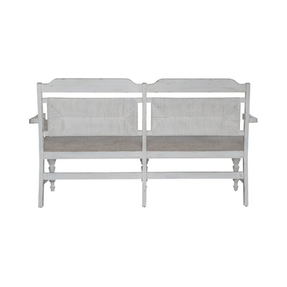 River Place - Panel Back Bench (RTA) - White - Hornell Furniture Outlet